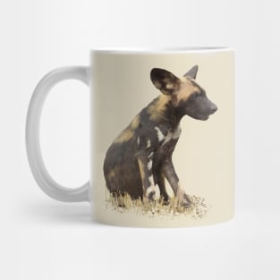 Wilddog - Dog - Sepia - Africa Mug